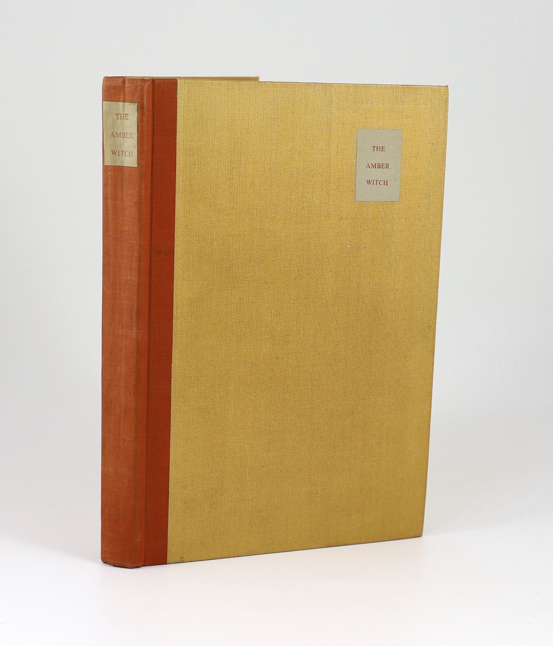 Meinhold, William (editor) - Mary Schweidler, the Amber Witch, one of 300, translated by Lady Duff Gordon, folio, original half cloth, Vale Press, 1903